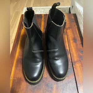 Dr Marten Black Leather Ankle Boots